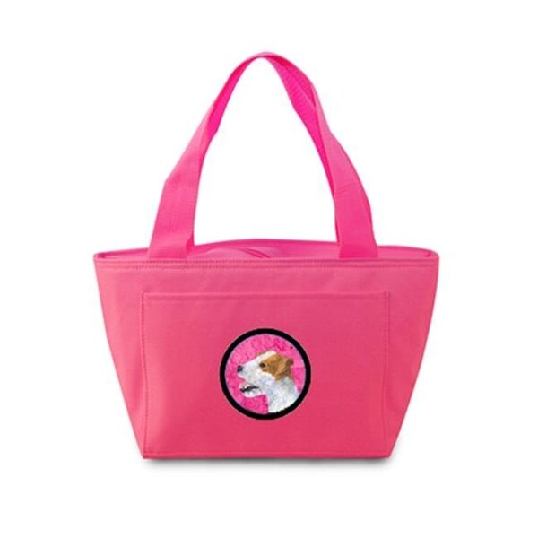 Carolines Treasures SS4780-PK-8808 Pink Jack Russell Terrier Zippered Insulated School Washable And Stylish Lunch Bag Cooler SS4780-PK-8808 - main